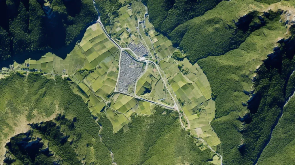 Modelo tridimensional de un terreno montañoso